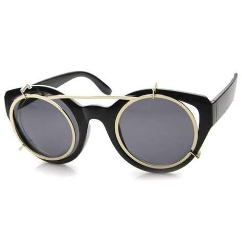 cat eye clip on sunglasses